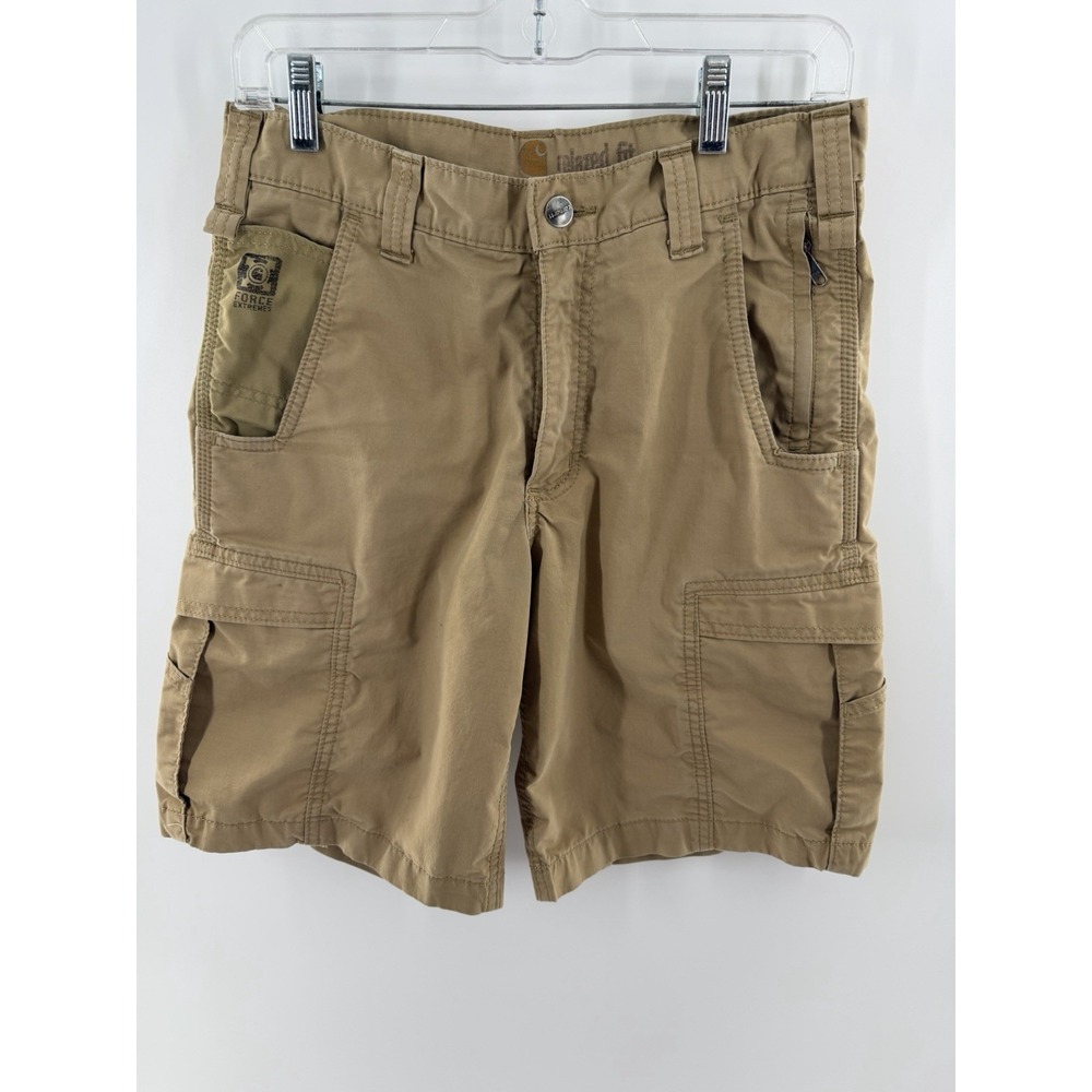 Carhartt Mens Beige Relaxed baggy fit cargo Work shorts size 30